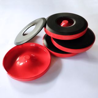 Cenicero Teide Rojo Negro Vintage Flamagas 70s