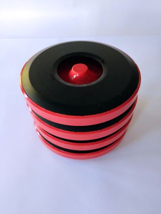 Cenicero Teide Rojo Negro Vintage Flamagas 70s