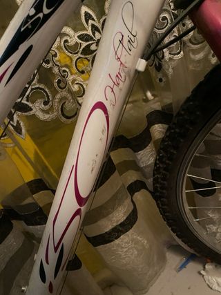 Bicicleta de montaña blanca