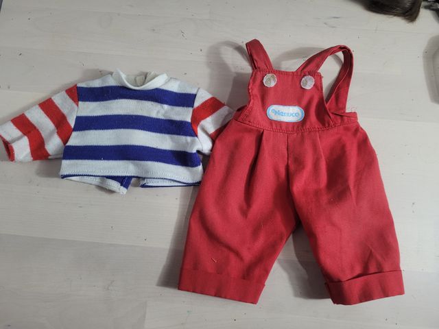 conjunto muñeco nenuco años 80 peto rojo camiseta