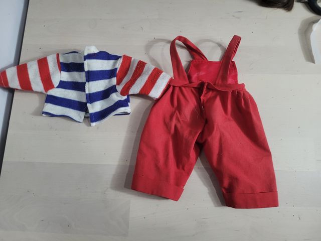 conjunto muñeco nenuco años 80 peto rojo camiseta