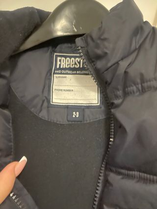 Chaleco acolchado niño azul 2/3 años