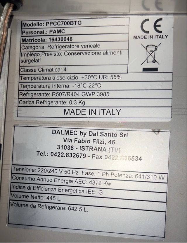 Congelador Vertical Mec