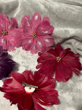 6 flores decorativas para árbol de Navidad.