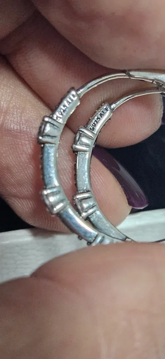 Pendientes Aro Circonita Plata