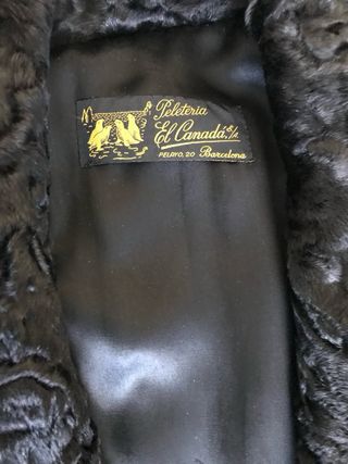 Abrigo de astracán negro