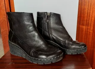 Botines 37 piel Geox negros talla 37