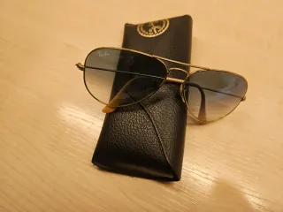 Gafas de sol Ray-Ban Aviator doradas/verdes