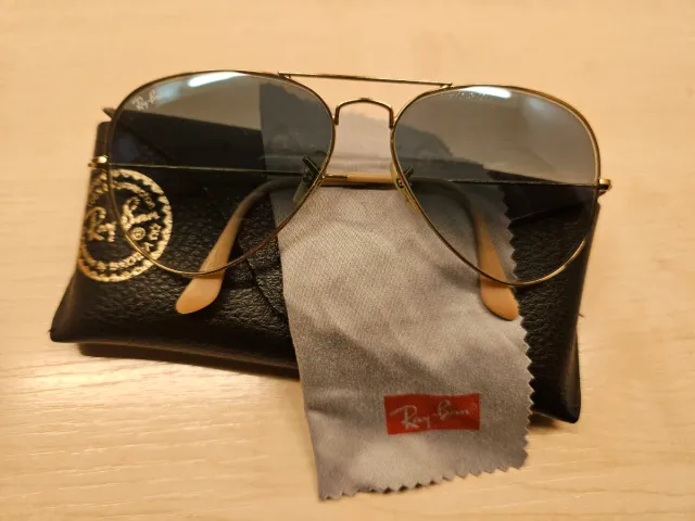 Gafas de sol Ray-Ban Aviator doradas/verdes