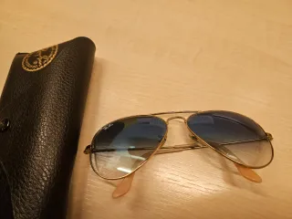 Gafas de sol Ray-Ban Aviator doradas/verdes