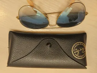 Gafas de sol Ray-Ban Aviator doradas/verdes