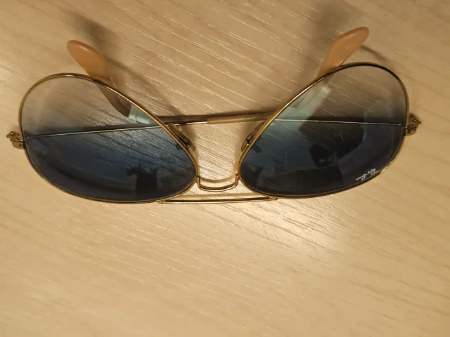 Gafas de sol Ray-Ban Aviator doradas/verdes