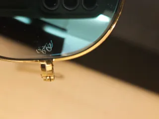 Gafas de sol Ray-Ban Aviator doradas/verdes