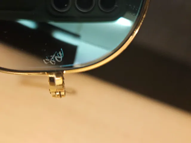 Gafas de sol Ray-Ban Aviator doradas/verdes