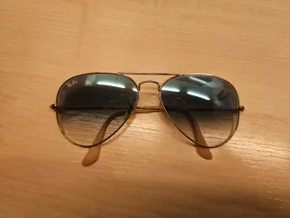 Gafas de sol Ray-Ban Aviator doradas/verdes