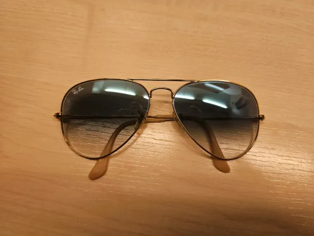 Gafas de sol Ray-Ban Aviator doradas/verdes