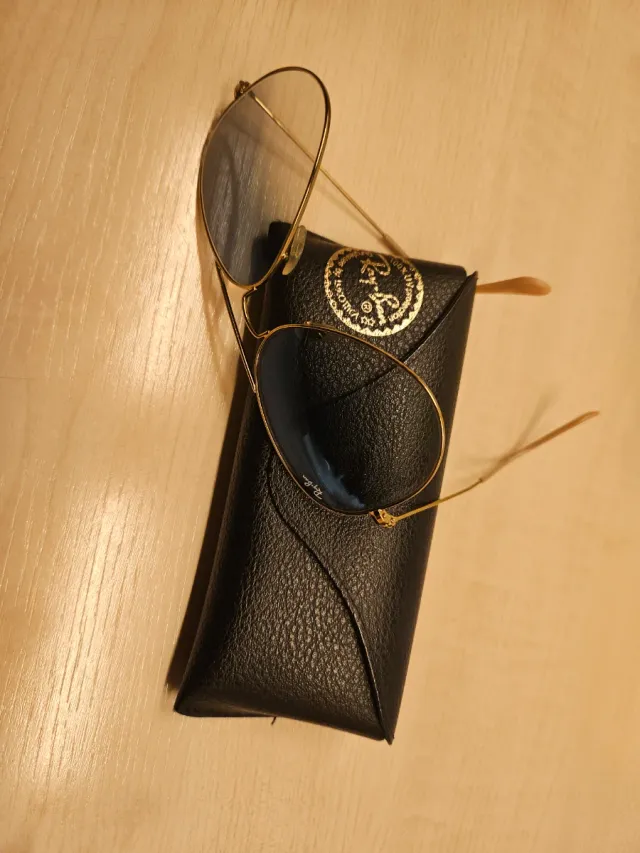 Gafas de sol Ray-Ban Aviator doradas/verdes