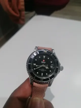 Reloj Star Negro y Rosa