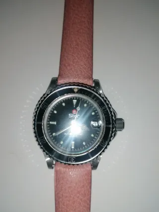 Reloj Star Negro y Rosa
