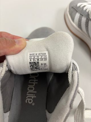 Zapatillas Adidas Campus Grises y Blancas