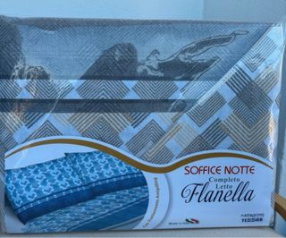 2 Lenzuola Flanella Piazza Mezza