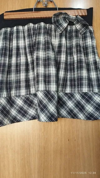 Falda cuadros mini talla S