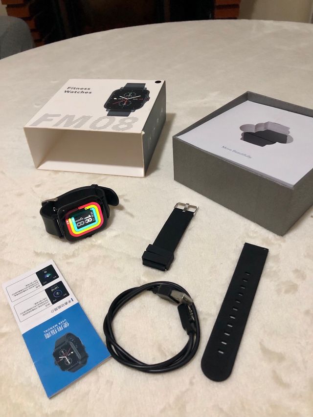 Reloj Smartwatch FM08 Negro y Multicolor