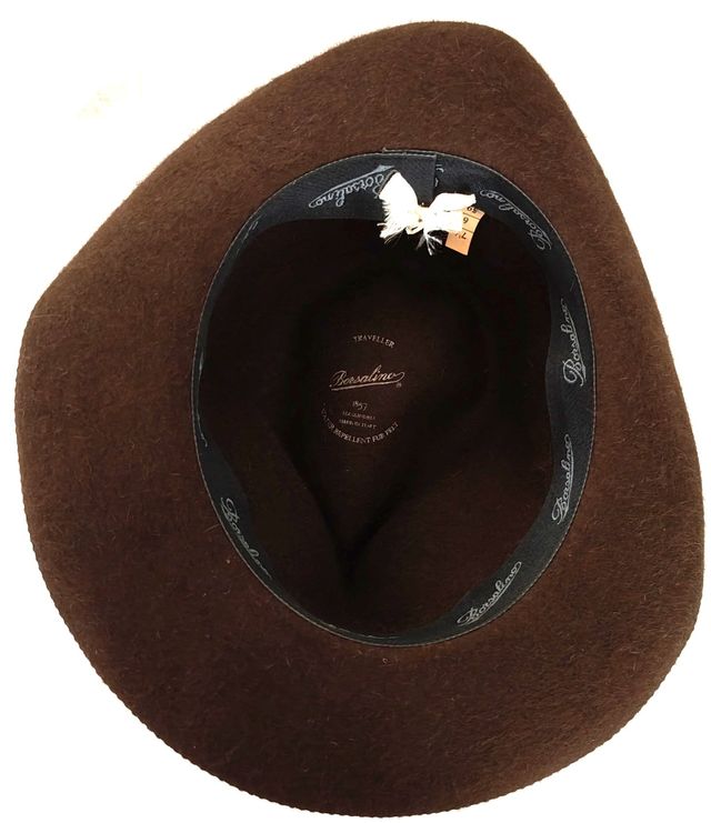 Cappello Borsalino Fedora Marrone Originale