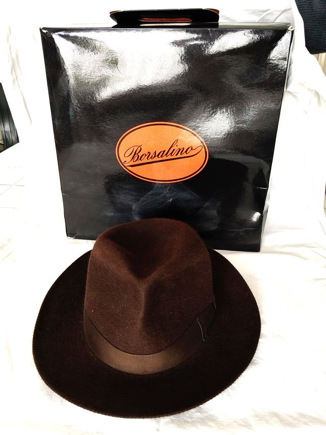 Cappello Borsalino Fedora Marrone Originale