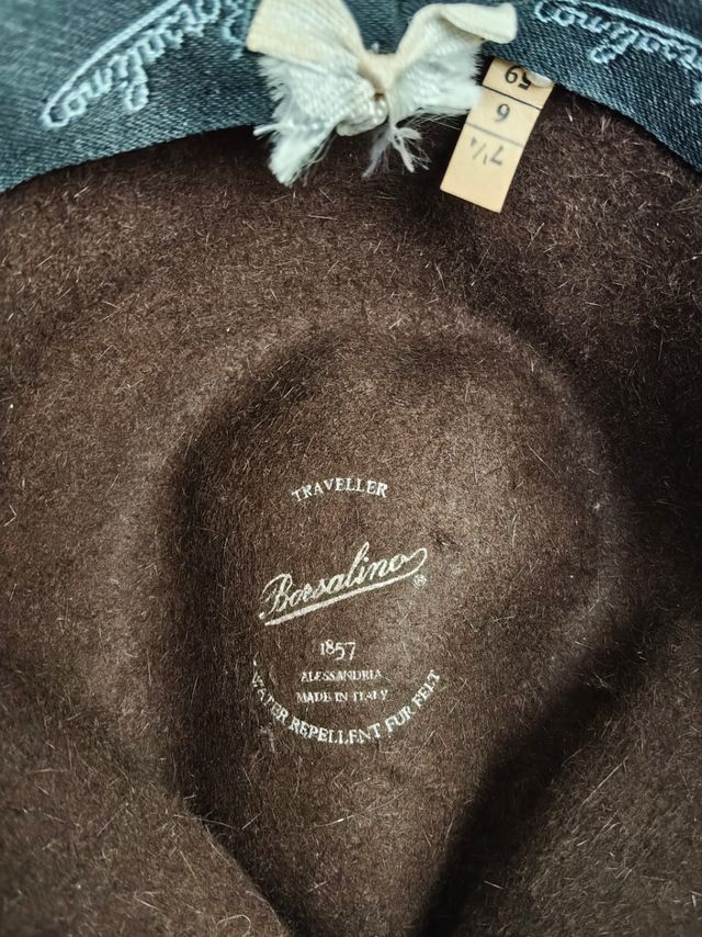 Cappello Borsalino Fedora Marrone Originale