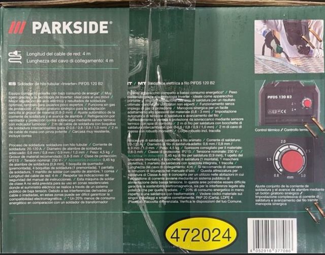 Soldador de hilo tubular Parkside Inverter