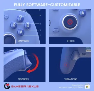 Mando Xbox Gamesir G7 SE Azul Compatible PC