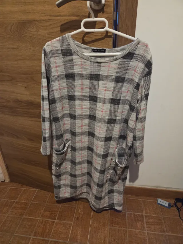 Vestido de punto a cuadros