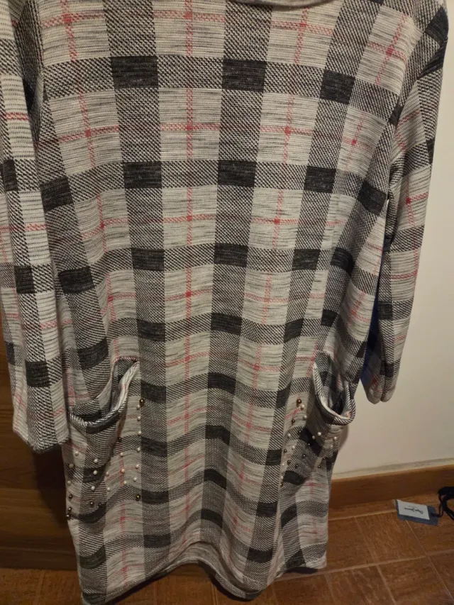 Vestido de punto a cuadros