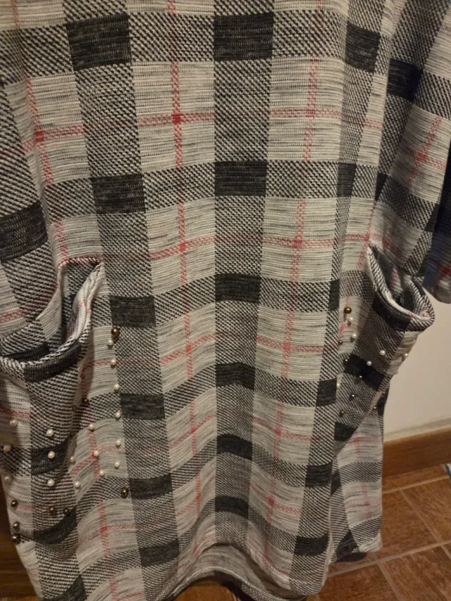 Vestido de punto a cuadros