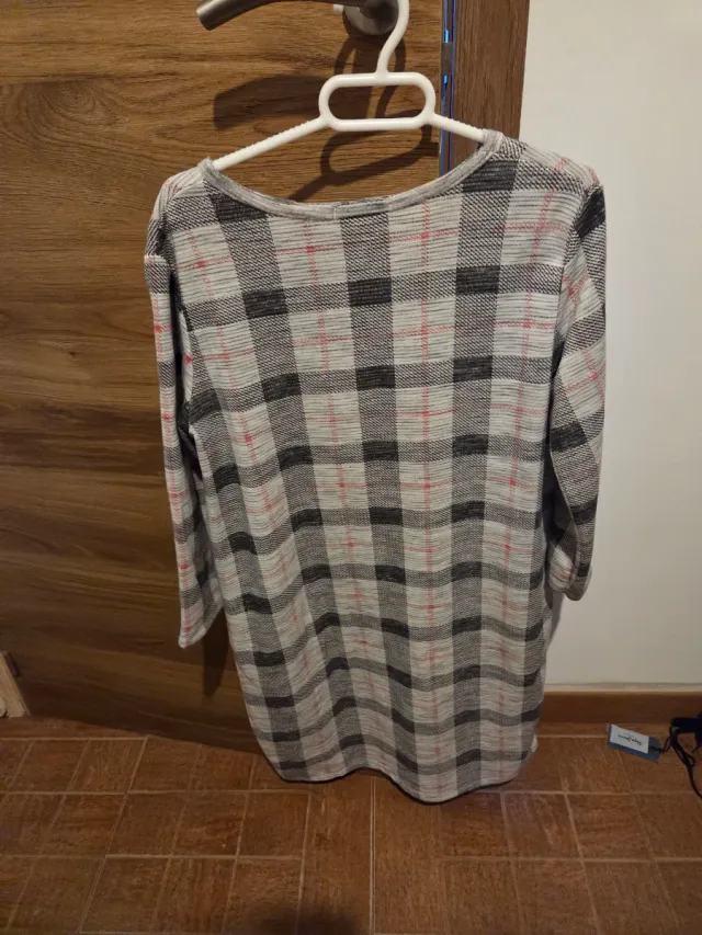 Vestido de punto a cuadros