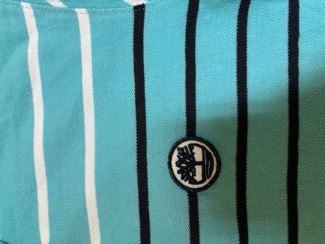 Polo Timberland Rayas Turquesa y Blancas