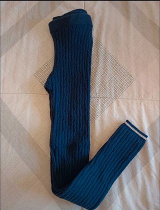 Leggings maglia blu bambina 6/7 anni