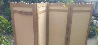 Biombo 4 hojas vintage tallado