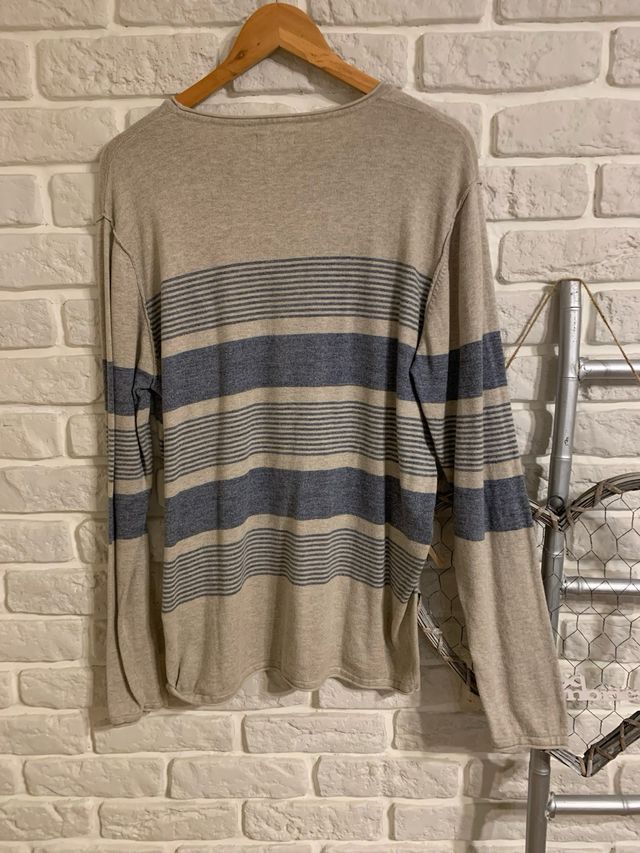 Jersey Jack & Jones rayas azules y beige