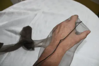 2 Pares de Medias grises costura para liguero