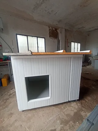 Fabricacion Caseta Perro Grande Blanca