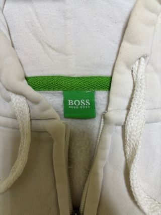 Sudadera Hugo Boss Blanca con Cremallera