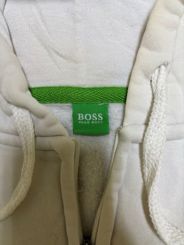 Sudadera Hugo Boss Blanca con Cremallera