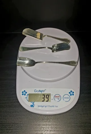 Set 3 cucchiaini zucchero argento 800