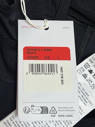 Culote ciclismo Castelli negro talla L