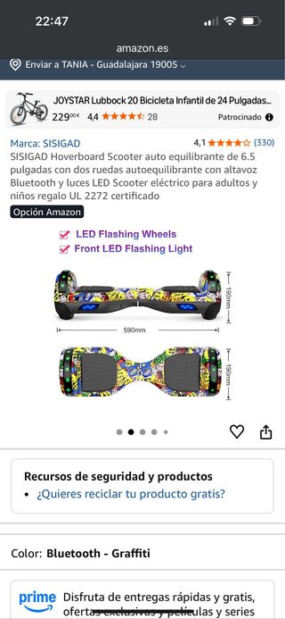 Hoverboard SISIGAD Bluetooth Graffiti