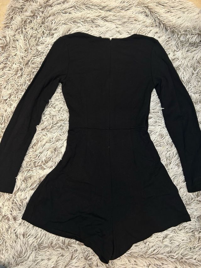 Vestido/Mono Formal Negro Corto Falda Pantalón