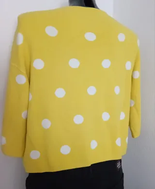 Maglia Kontatto Gialla Pois Bianchi M/L
