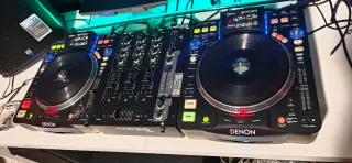 2 Denon DN-S3700 + Mixer Akiyama MC E3 y maleta